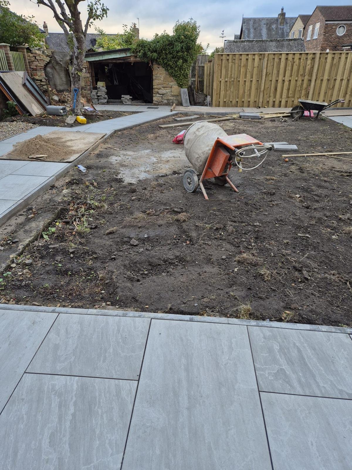 Garden destroyed by builders before turfing in Walker